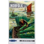 STOBBS - NORFOLK, British Railways lithographic poster in colours, printed by Jordison  &  Co.,