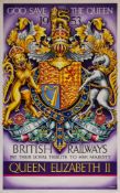 SHEP - QUEEN ELIZABETH II, British Railways lithograph in colours, printed by The Baynard Press,