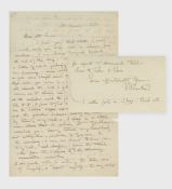 RUSKIN, JOHN - Autograph letter signed to his friend "Mrs Simon Autograph letter signed ("
