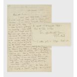 RUSKIN, JOHN - Autograph letter signed to his friend "Mrs Simon Autograph letter signed ("