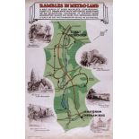 ANONYMOUS - RAMBLES IN METROLAND lithographic poster in colours, 1929, printed by S.C.Allen  &