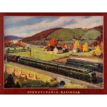 TELLER, Grif - PENNSYLVANIA RAILROAD offset poster in colours, not backed, cond. A- 21 x 27ins. (