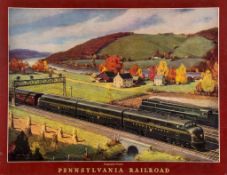 TELLER, Grif - PENNSYLVANIA RAILROAD offset poster in colours, not backed, cond. A- 21 x 27ins. (
