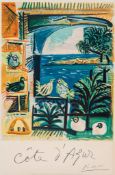 PICASSO, Pablo (1881-1973) - CÔTE D'AZUR lithographic poster in colours, 1962, printed by Mourlot,