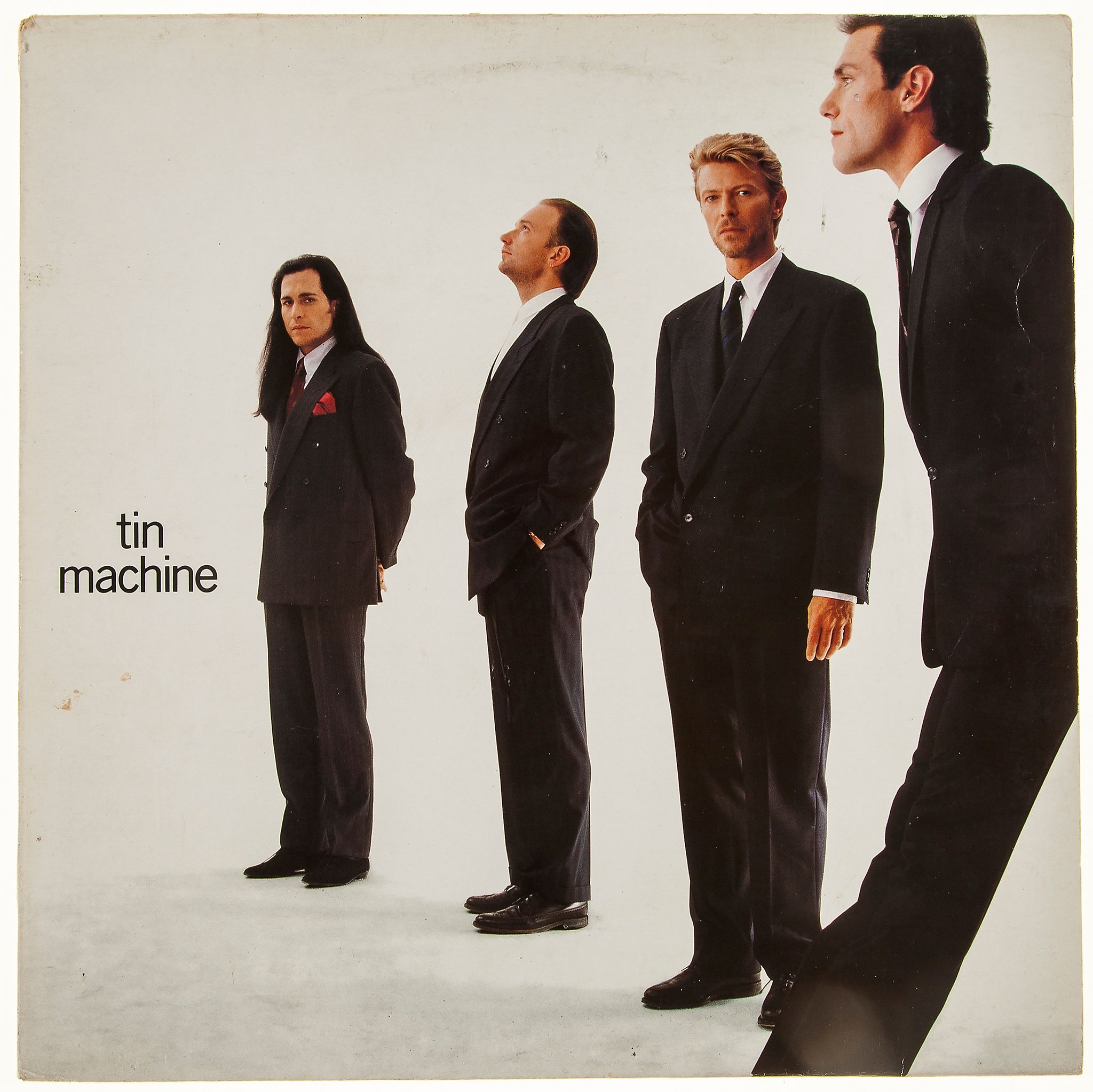 TIN MACHINE - 12" vinyl copy of the eponymous album, signed on reverse sleeve... 12" vinyl copy of - Image 2 of 2