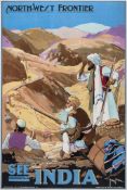 SINGH, Sobha - SEE INDIA, North West Frontier lithographic poster in colours, printed by Bolton Fine