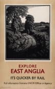 TAYLOR C.W. - EXPLORE EAST ANGLIA, LNER lithographic poster in colours, printed by Vincent Brooks,