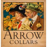 LEYENDECKER, Joseph C (1874-1951) - ARROW COLLARS lithographic poster in colours, 1913, printed by