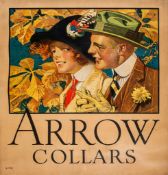 LEYENDECKER, Joseph C (1874-1951) - ARROW COLLARS lithographic poster in colours, 1913, printed by