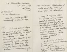 DAVENPORT, SAMUEL - Autograph letter signed addressed to "the Rev. C.A Autograph letter signed ('