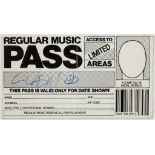 CLASH, THE - Rare backstage pass for a Clash concert, allowing the pass holder... Rare backstage