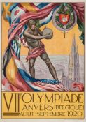 VAN DER VEN, Walter (1884-1923) - VII OLYMPIADE, Anvers lithographic poster in colours, 1920,