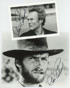 EASTWOOD, CLINT - Black and white, head and shoulders photograph of Clint Eastwood as Black and