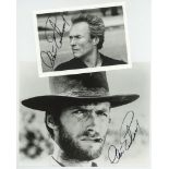 EASTWOOD, CLINT - Black and white, head and shoulders photograph of Clint Eastwood as Black and