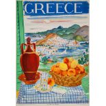 ANONYMOUS - GREECE, Island of Poros lithographic poster in colours, 1948, printed by Aspioti, Elka