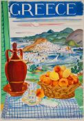 ANONYMOUS - GREECE, Island of Poros lithographic poster in colours, 1948, printed by Aspioti, Elka