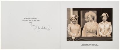 ELIZABETH, THE QUEEN MOTHER - Royal Christmas Card signed by Elizabeth the Queen Mother Royal