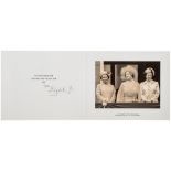 ELIZABETH, THE QUEEN MOTHER - Royal Christmas Card signed by Elizabeth the Queen Mother Royal