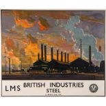 JACK, Richard RA. (1866-1952) - BRITISH INDUSTRIES, LMS, Steel lithographic poster in colours, 1924,
