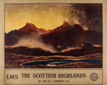 CAMERON, Sir David Young (1865 -1945) - THE SCOTTISH HIGHLANDS, LMS lithographic poster in