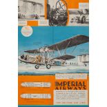 ANONYMOUS - IMPERIAL AIRWAYS, The British Air Line offset lithographic poster in colours, 1932,