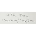 AUTOGRAPH ALBUM - INCL. AUDREY HEPBURN - Autograph album with signatures of actors, directors