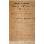 WILDE, JIMMY - The Art of Boxing, signed on the title page by boxers Len Harvey  The Art of Boxing,