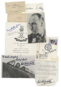 MILITARY INTEREST - Collection of papers, signed photographs and clipped signatures by... Collection