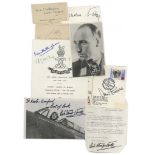 MILITARY INTEREST - Collection of papers, signed photographs and clipped signatures by... Collection