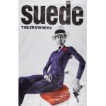 MUSIC POSTERS - Rare original promotional poster for Suede's debut single Rare original