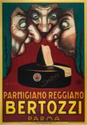 MAUZAN Luciano Achille (1883-1952) - BERTOZZI, Parmigiano Reggiano lithographic poster in colours,