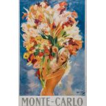 DOMERGUE, Jean-Gabriel (1889-1962) - MONTE-CARLO offset lithographic poster in colours, printed by