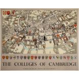 TAYLOR, Fred - COLLEGES OF CAMBRIDGE, British Railways lithographic poster in colours, printed by