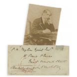 DICKENS, CHARLES - Clipped envelope front signed in lower left margin, addressed to 'P.A Clipped