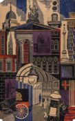 BAWDEN, Edward (1903-1989) - THE CITY lithographic poster in colours, 1952, printed by Curwen Press,