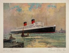 HOPKINSON, C.F. - CUNARD WHITE STAR, the new Caronia offset lithographic poster in colours, c.