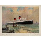 HOPKINSON, C.F. - CUNARD WHITE STAR, the new Caronia offset lithographic poster in colours, c.