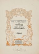 STRAUSS, RICHARD - Orchesterstudien für Kontrabass , signed by Strauss on title page...