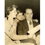 BERGMAN, INGRID & ROBERTO ROSSELLINI - A black and white vintage photograph of Ingrid Bergman A