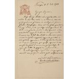 POPE PIUS X - Autograph letter whilst the future Pope was a cardinal, in Italian Autograph letter