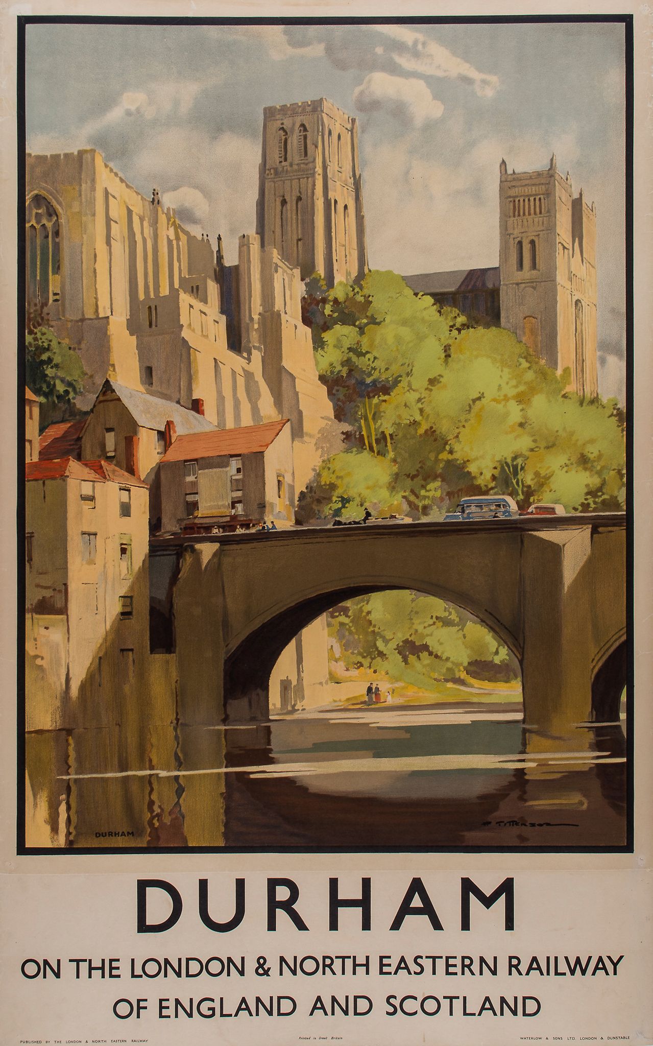 TITTENSOR, Harry (1887-1942) - DURHAM, LNER lithographic poster in colours, printed by