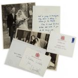 ELIZABETH II, QUEEN - Collection of letters, notes, telegrams and invitations from Queen...