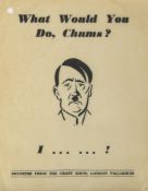 HITLER, ADOLF - ANTI NAZI PROPAGANDA - An original piece of satirical ‘Anti-Hitler’ tissue paper