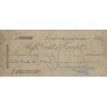 DICKENS, CHARLES - Cheque signed for the sum of £12.10.0 in favour of Mr Ring Cheque signed ('