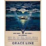GRAMATICY, Hardie - GRACE LINE, How many... offset lithographic poster in colours, not backed, cond.
