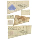 AUTOGRAPH COLLECTION - INCL. KING GEORGE III - Small collection of clipped signatures by King George