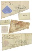 AUTOGRAPH COLLECTION - INCL. KING GEORGE III - Small collection of clipped signatures by King George