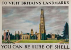WELCH, Denton (1915-1948) - YOU CAN BE SURE OF SHELL, Hadlow Castle, Kent lithographic poster in