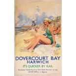 SCOTT, Septimus E - DOVERCOURT BAY, HARWICH,  British Railways lithographic poster in colours,