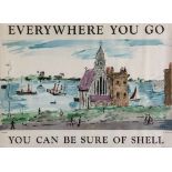 WAKEFORD,  E. - YOU CAN BE SURE OF SHELL, Gravesend lithographic poster in colours, printed by